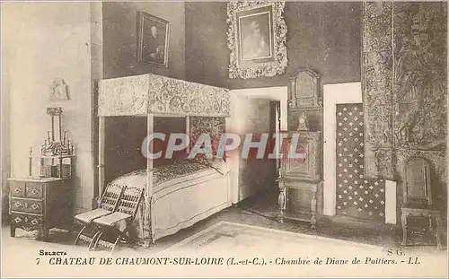 Cartes postales Chateau de Chaumont sur Loire (L et C) Chambre de Diane de Poitiers