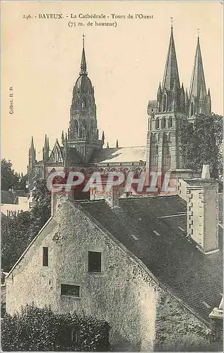 Cartes postales Bayeux La Cathedrale Tours de l'Ouest (75 m de hauteur)