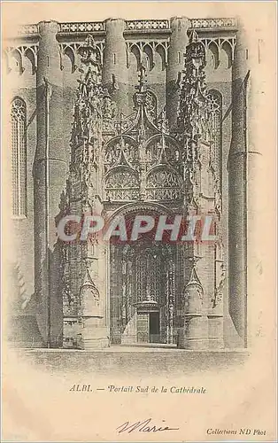 Cartes postales Albi Portail Sud de la Cathedrale (carte 1900)