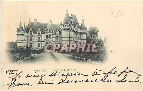 Cartes postales Chateau d'Azay le Rideau (carte 1900)