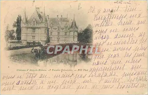 Cartes postales Chateau d'Azay le Rideau Facades Orientales (carte 1900)