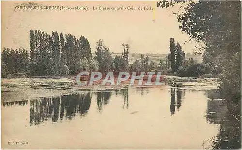 Cartes postales Yzeures Creuse (Indre et Loire) La Creuse en Aval Coins de Peche