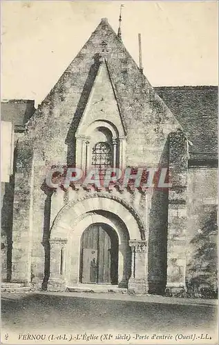 Cartes postales Vernon (I et L) L'Eglise (XIe Siecle Porte d'Entree (Ouest)