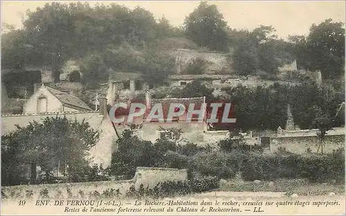 Cartes postales Env de Vernou (I et L) La Rochere Habitation dans le Rocher