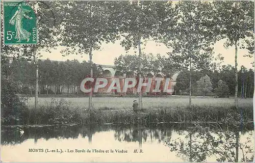 Cartes postales Monts (I et L) Les Bords de l'Indre et le Viaduc