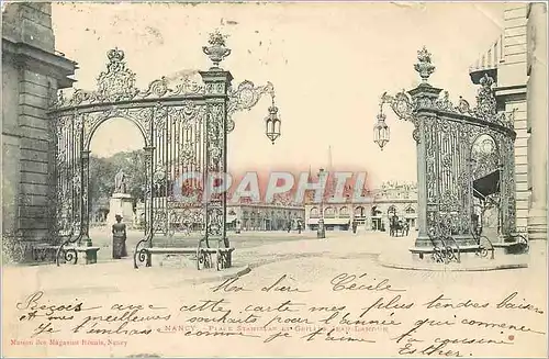 Cartes postales Nancy Place Stanislas et Grilles Jean Lamour (carte 1900)
