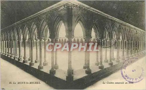 Cartes postales Le Mont Saint Michel Le Cloitre Construit en 1225