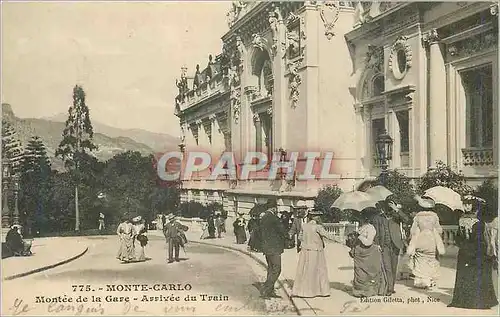 Cartes postales Monte Carlo Montee de la Gare Arrivee du Train