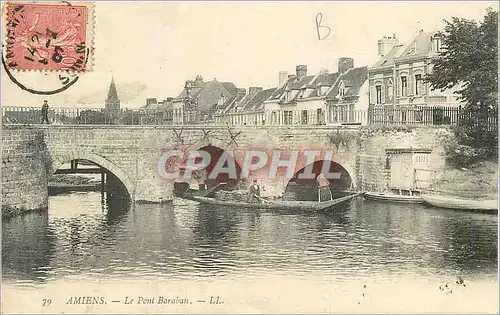 Cartes postales Amiens Le Pont Baraban Bateau