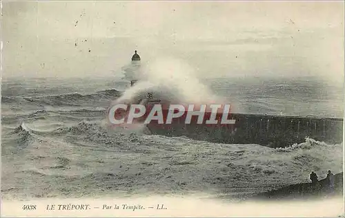 Cartes postales Le Treport par la Tempete Pahre