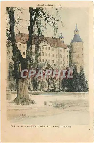 Cartes postales Montbeliard Le Chateau Cote de la Porte St Pierre (carte 1900)