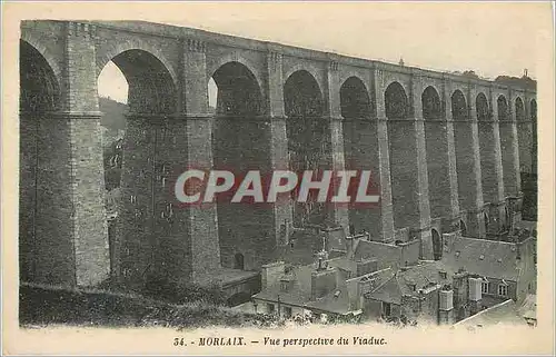 Ansichtskarte AK Morlaix Vue Perspective du Viaduc