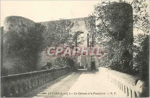 Cartes postales Luynes (I et L) Le Chateau et le Pont Levis