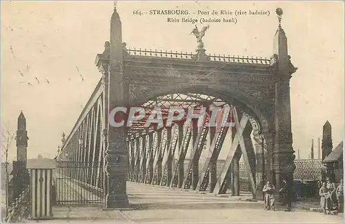 Ansichtskarte AK Strasbourg Pont du Rhin (rive dadoise)