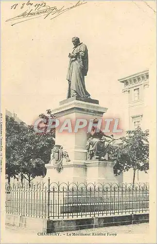 Cartes postales Chambery Le Monument Antoine Favre