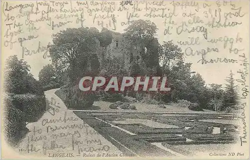 Cartes postales Langeais Ruines de l'Ancien Ch�teau (carte 1900)