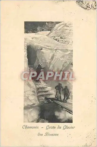 Ansichtskarte AK Chamonix Grotte du Glacier des Bossons Alpinisme