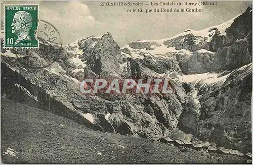 Cartes postales Sixt (Hte Savoie) Les Chalets du Borey (1409 m) et le Cirque du Fond de la Combe