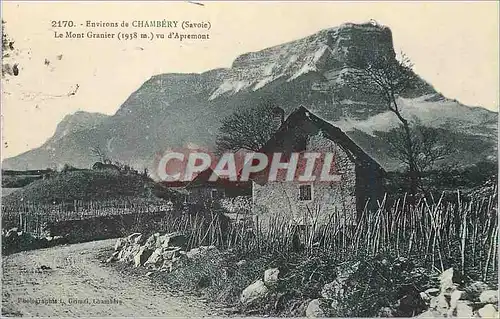 Cartes postales Environs de Chambery (Savoie) Le Mont Granier (1938 m) vu d'Apremont
