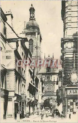 Cartes postales Rouen Rue de la Grosse Horloge