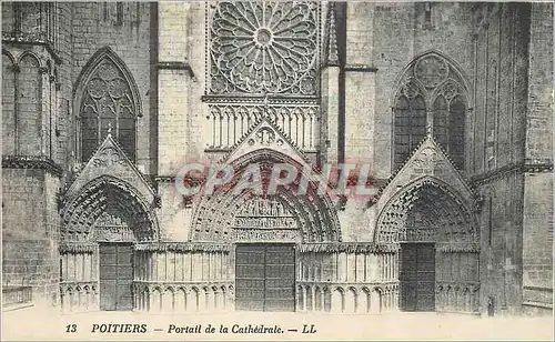 Cartes postales Poitiers Portail de la Cathedrale