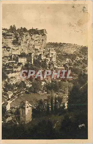 Cartes postales Rocamadour Vue prise de la Route de Cahors