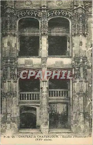 Ansichtskarte AK Chateau de Chateaudun Escalier d'Honneur (XVIe Siecle)