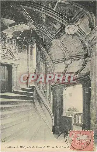 Cartes postales Chateau de Blois aile de Francois 1er Interieur