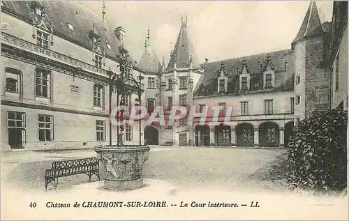 Cartes postales Chateau de Chaumont sur Loire La Cour Interieure