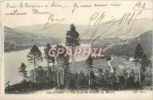 Cartes postales Gerardmer Vue prise du Mirador de Merelle