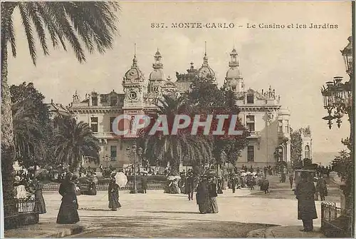 Cartes postales Monte Carlo Le Casino et les Jardins