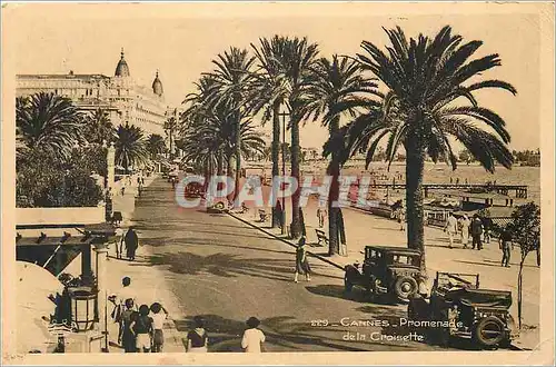 Cartes postales Cannes Promenade de la Croisette Automobile