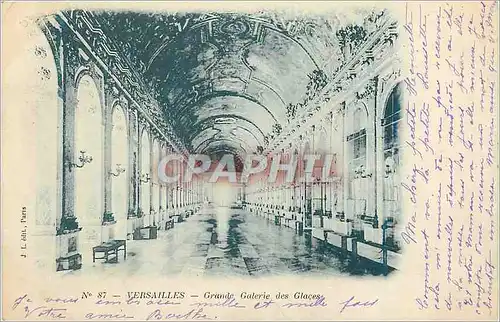 Cartes postales Versailles Grande Galerie de Glaces (carte 1900)