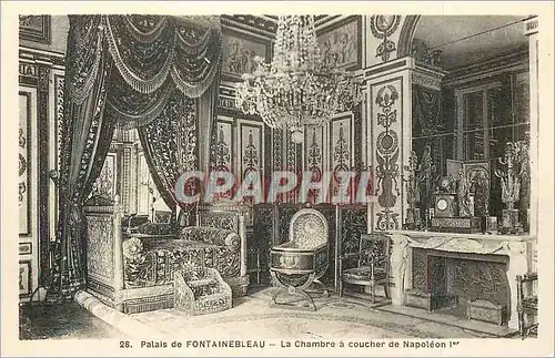 Ansichtskarte AK Palais de Fontainebleau La Chambre a Coucher de Napoleon 1er