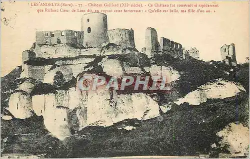 Ansichtskarte AK Les Andelys (Eure) Chateau Gaillard (XIIe Siecle)