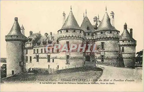 Cartes postales Chaumont (Loir et Cher) Chateau (XVe XVIe S) Allee du Midi et Pavillon d'Entree