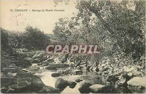 Cartes postales Crozant Barrage du Moulin Charraud