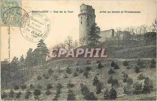 Cartes postales Montlhery Vue de la Tour prise au levant et Promenades