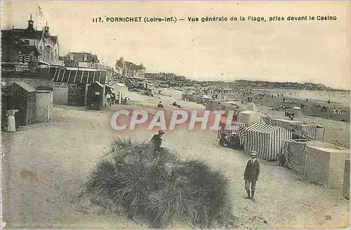 Cartes postales Pornichet (Loire Inf) Vue Generale de la Plage prise devant le Casino