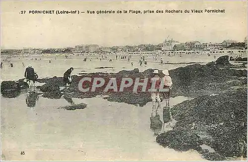 Ansichtskarte AK Pornichet (Loire Inf) Vue Generale de la Plage prise des Rochers du Vieux Pornichet