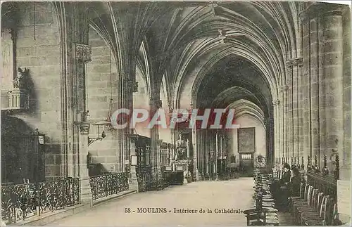 Cartes postales Moulins Interieur de la Cathedrale
