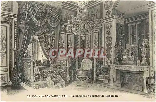 Ansichtskarte AK Palais de Fontainebleau La Chambre a Coucher de Napoleon 1er