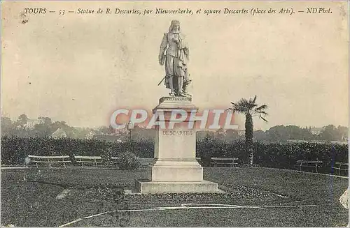 Cartes postales Tours Statue de Rene Descartes