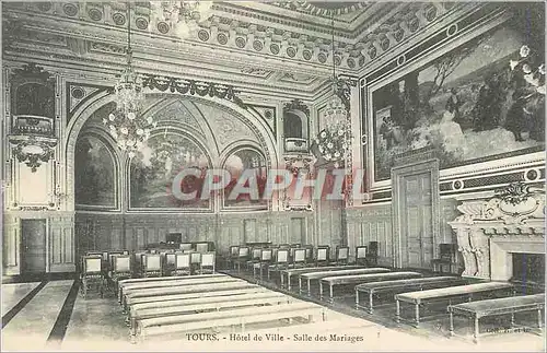 Cartes postales Tours Hotel de Ville Salle de Mariages