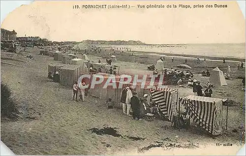 Ansichtskarte AK Pornichet (Loire Inf) Vue Generale de la Plage prise des Dunes