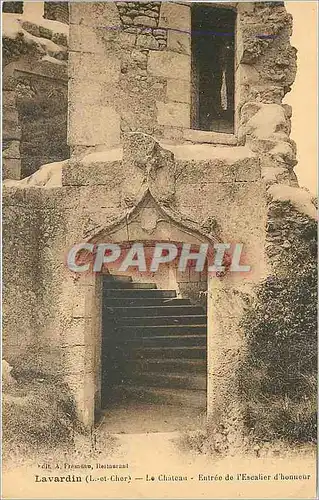 Ansichtskarte AK Lavardin (L et Cher) Le Chateau Entree de l'Escalier d'Honneur