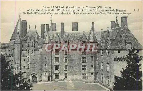 Ansichtskarte AK Langeais (I et L) Le Chateau (XVe Siecle)