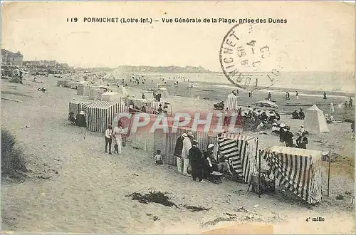 Ansichtskarte AK Pornichet (Loire Inf) Vue Generale de la Plage prise des Dunes