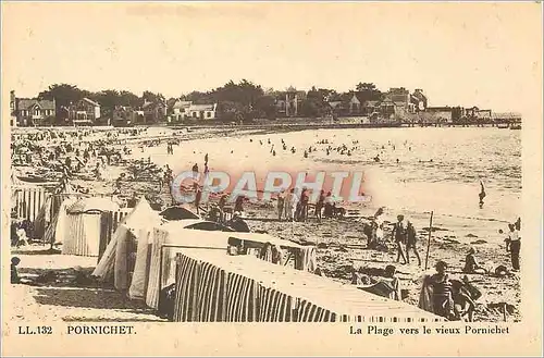 Ansichtskarte AK Pornichet La Plage vers le Vieux Pornichet