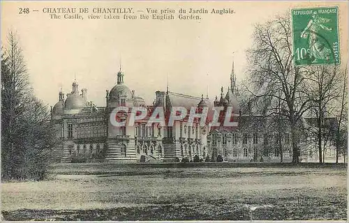 Cartes postales Chateau de Chantilly Vue prise du Jardin Anglais